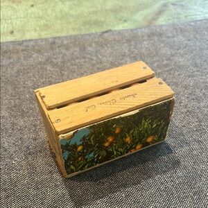 Vtg Souvenir Candy Container Crate Of California Oranges